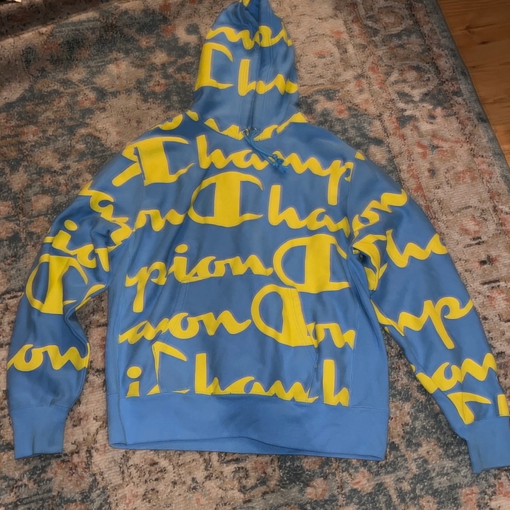 Champion Blue and Yellow XL Hoodie